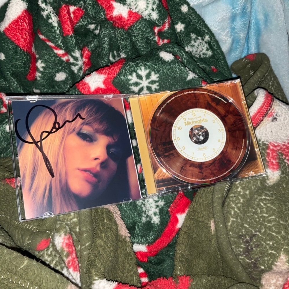 Taylor Swift signed Midnights mahogany CD
